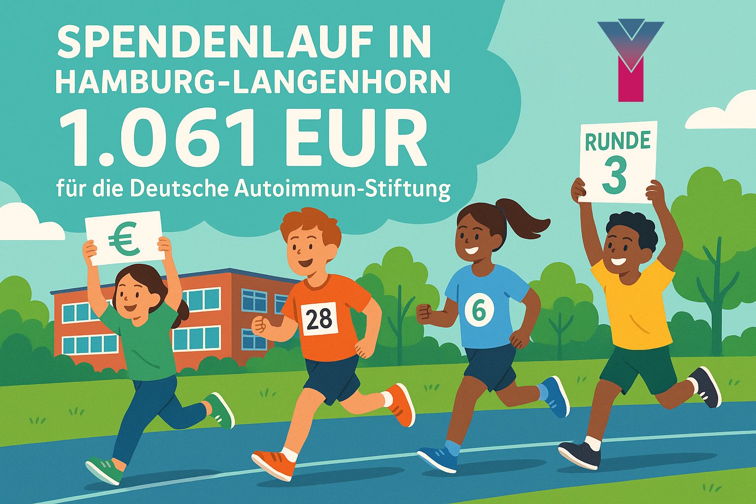 Titelgrafik: Soziales Engagement in Hamburg – 1.061 € für die Autoimmun-Forschung